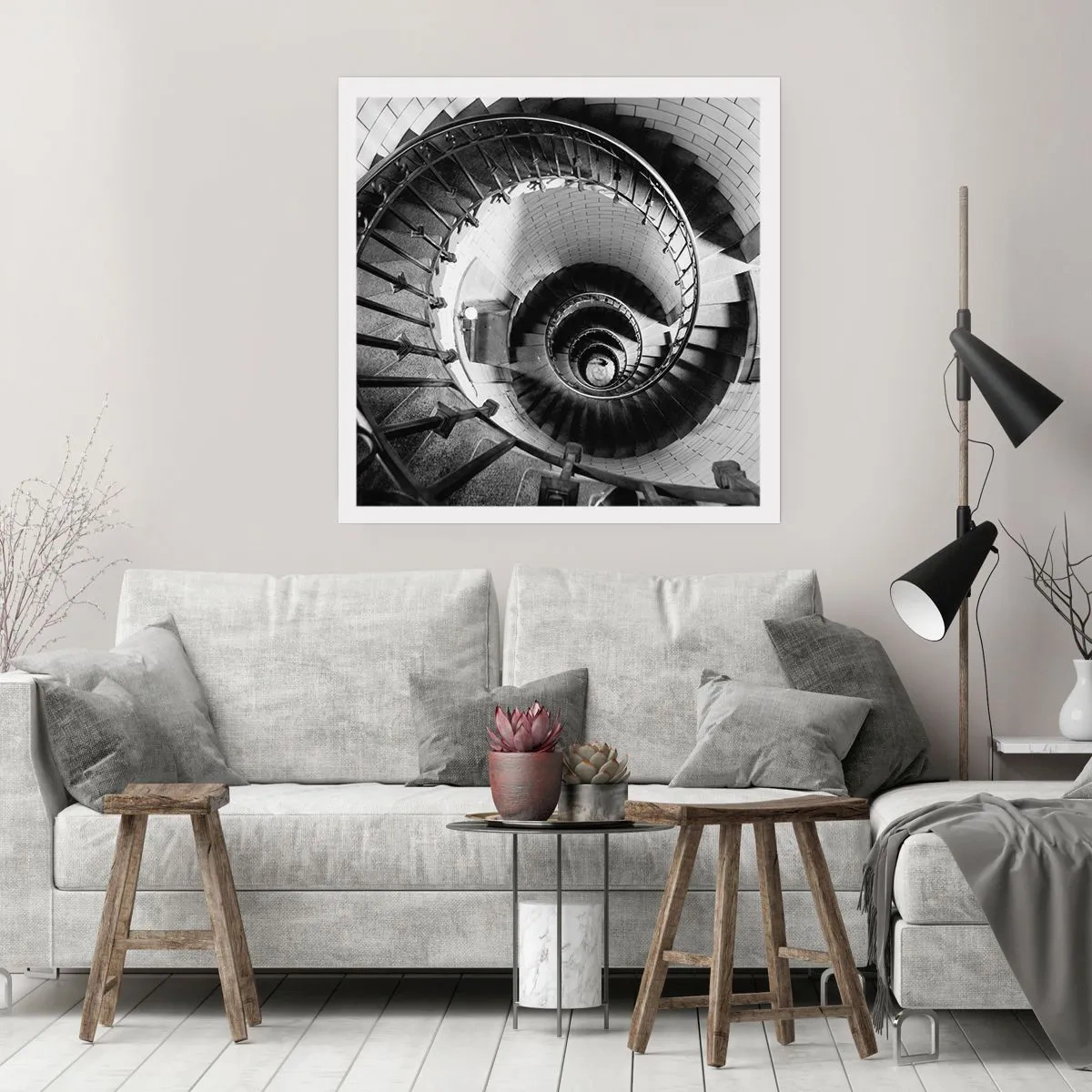 Affiche - Poster - De plus en plus haut - 50x50 cm