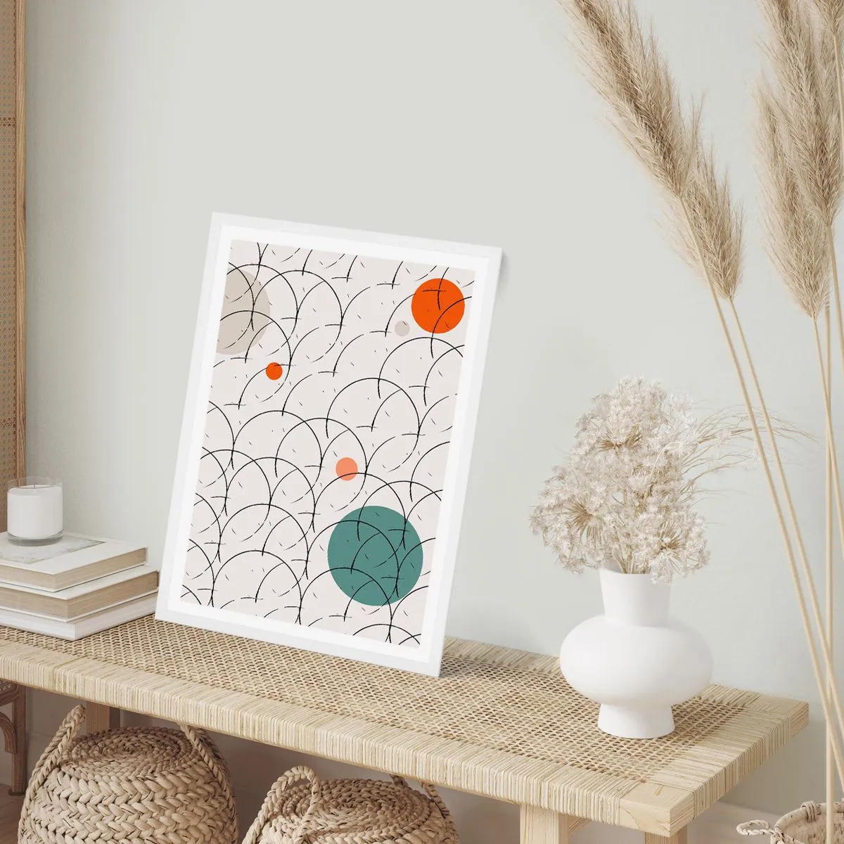 Affiche dans un cadre blanc - Poster - Dans l'esprit pop art - 61x91 cm