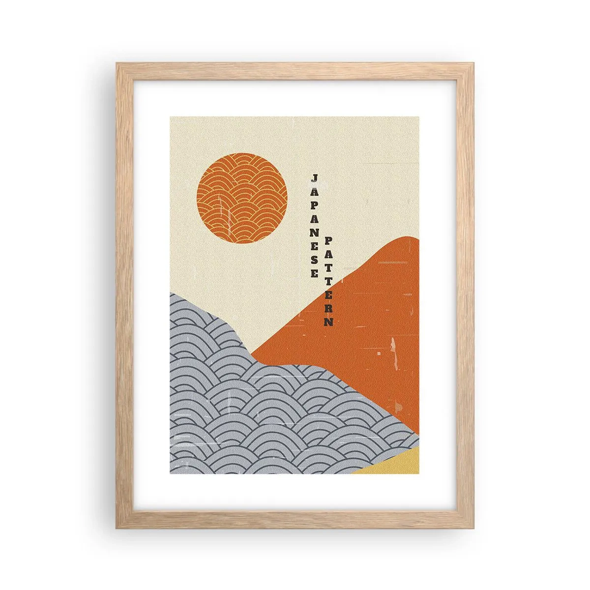 Affiche dans un chêne clair - Poster - Dans l'esprit japonais - 30x40 cm
