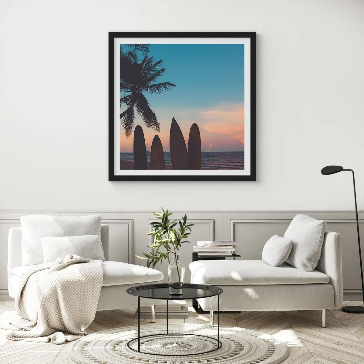 Affiche dans un cadre noir - Poster - Demain sera amusant aussi - 30x30 cm