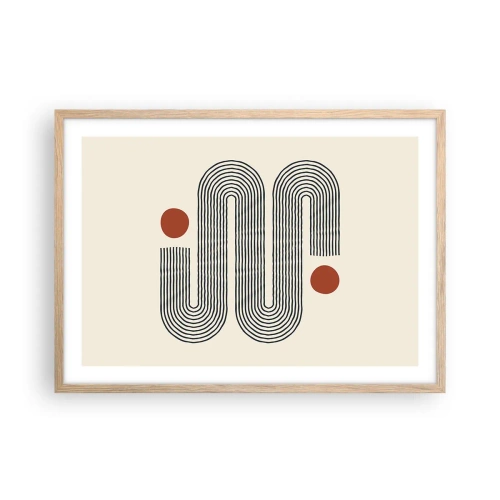 Affiche dans un chêne clair - Poster - Du début à la fin - 70x50 cm