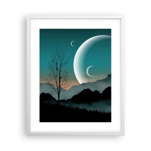 Affiche dans un cadre blanc - Poster - Carnaval de la nuit étoilée - 40x50 cm