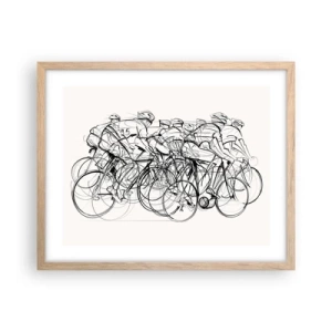 Affiche dans un chêne clair - Poster - Ensemble en équipe - 50x40 cm