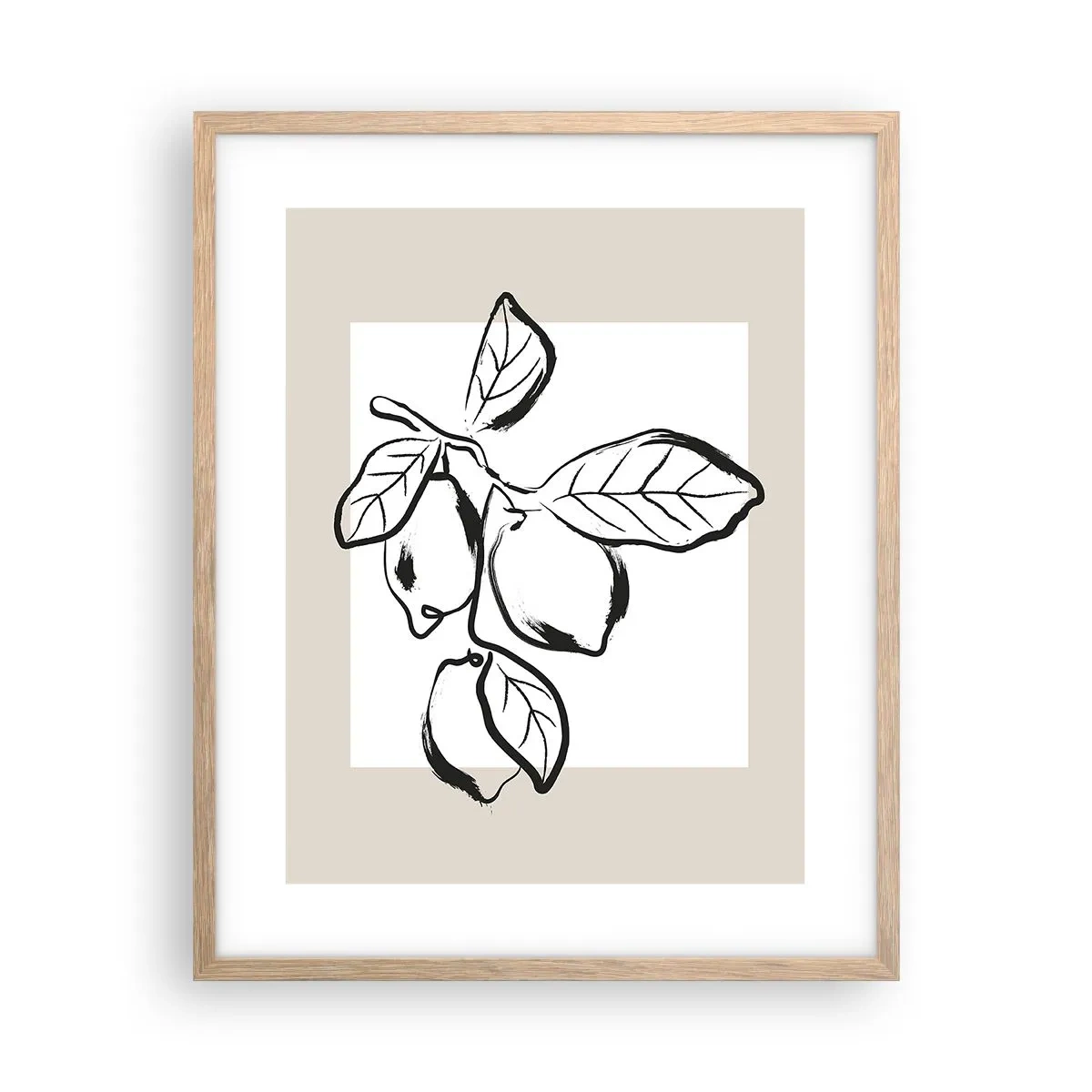 Affiche dans un chêne clair - Poster - Où mûrit le citron… - 40x50 cm