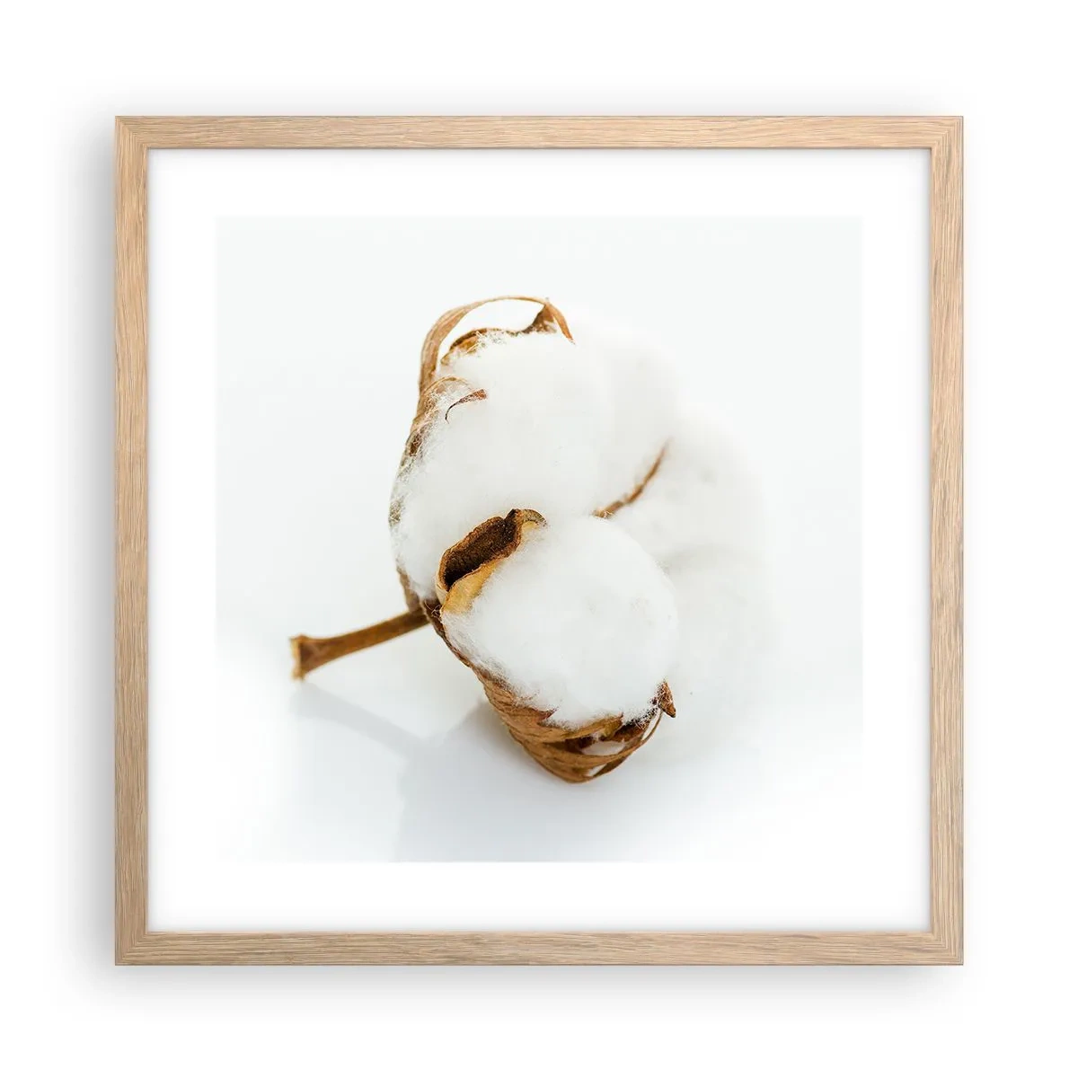 Affiche dans un chêne clair - Poster - Doux par nature - 40x40 cm