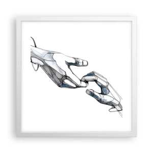 Affiche dans un cadre blanc - Poster - Un bon geste - 40x40 cm