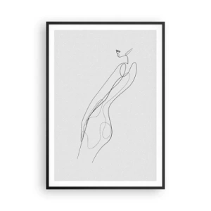 Affiche dans un cadre noir - Poster - Juste une promesse - 70x100 cm