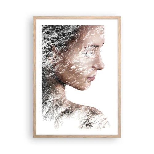 Affiche dans un chêne clair - Poster - L'âme de la forêt - 50x70 cm