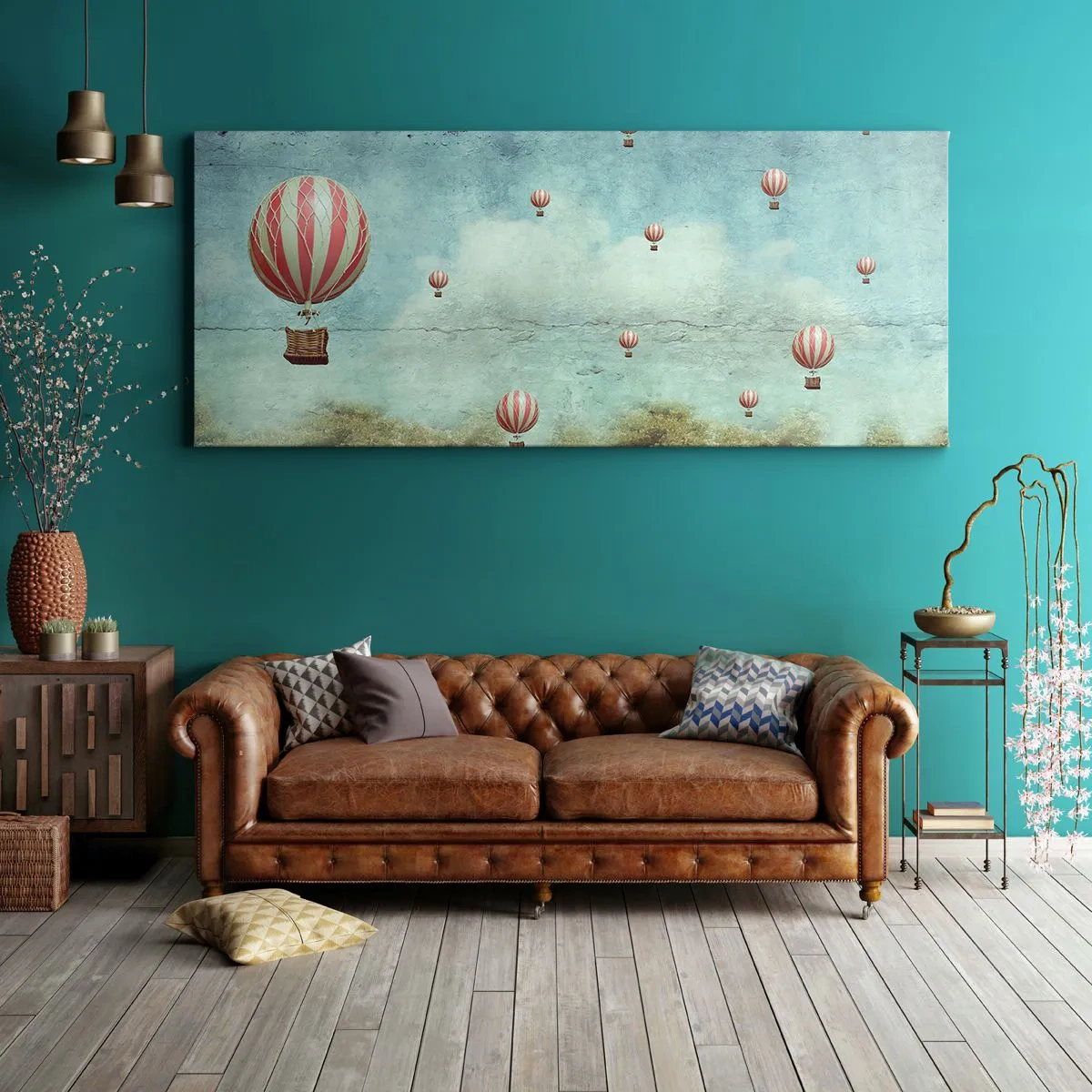 Impression sur toile - Image sur toile - Libre de l'agitation de la vie - 100x40 cm