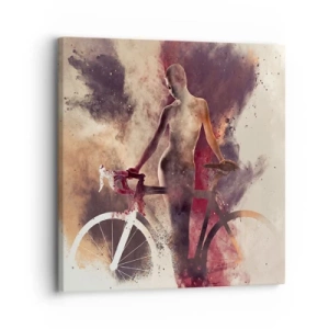 Impression sur toile - Image sur toile - Une âme de vélo aux formes marbrées - 30x30 cm