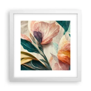 Affiche dans un cadre blanc - Poster - Fleurs des îles du sud - 30x30 cm