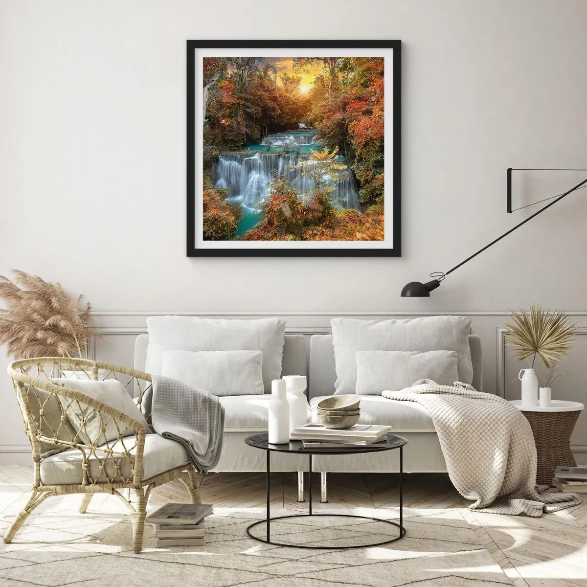 Affiche dans un cadre noir - Poster - Trésor caché de la forêt - 60x60 cm