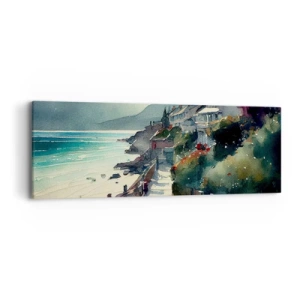 Impression sur toile - Image sur toile - Ville méditerranéenne - 90x30 cm