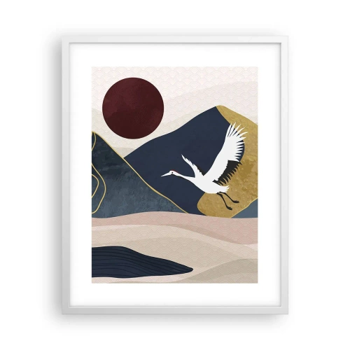 Affiche dans un cadre blanc - Poster - Encore une fois, la journée s'est ÉCOULÉE - 40x50 cm