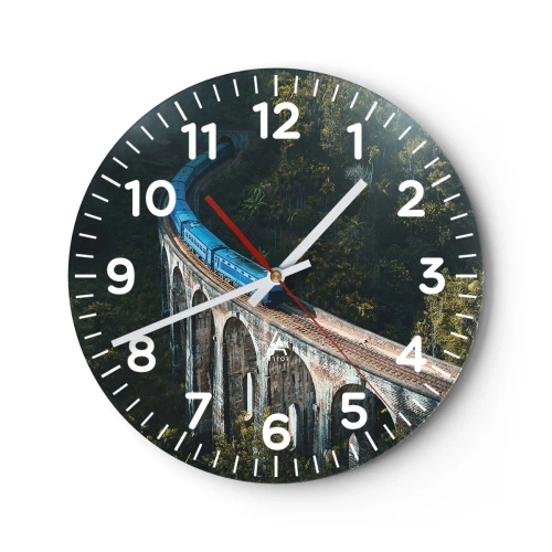 Horloge murale - Pendule murale - Train nature - 40x40 cm