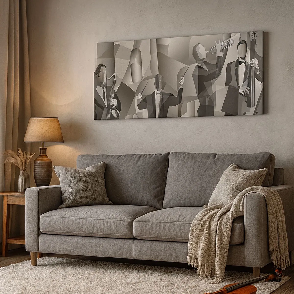 Impression sur toile - Image sur toile - Dans l'espace des sons - 100x40 cm