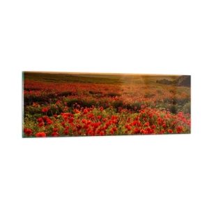 Impression sur verre - Image sur verre - Parmi les vagues des prairies bruissantes, parmi les fleurs du déluge - 90x30 cm