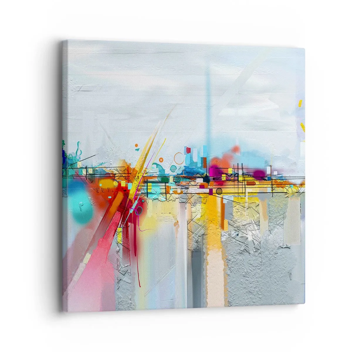 Impression sur toile - Image sur toile - Pont de joie sur le fleuve de la vie - 30x30 cm