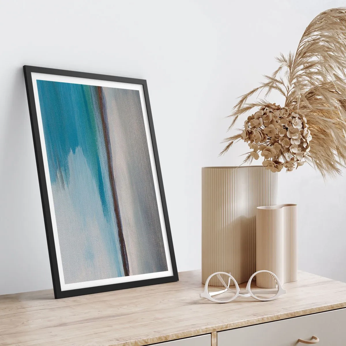 Affiche dans un cadre noir - Poster - Paysage horizontal - 70x100 cm