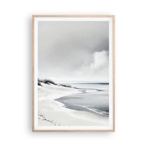 Affiche dans un chêne clair - Poster - Ensemble depuis toujours - 70x100 cm