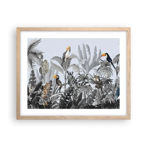 Affiche dans un chêne clair - Poster - Conte de fées africain - 50x40 cm