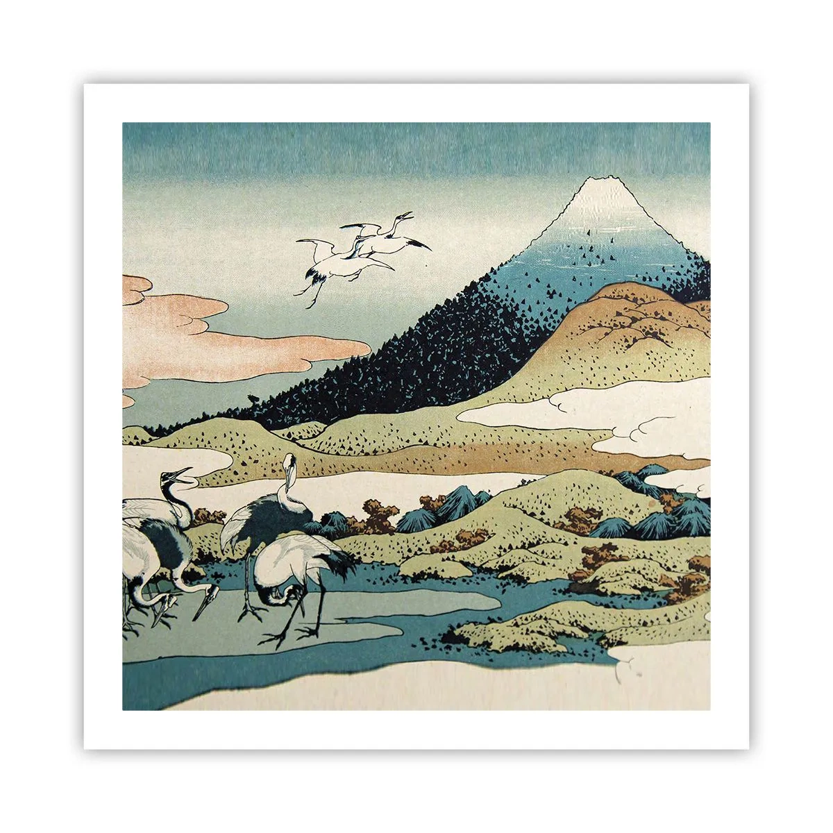 Affiche - Poster - Avec une âme japonnaise - 60x60 cm