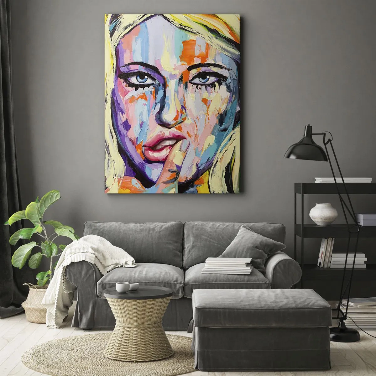 Impression sur toile - Image sur toile - Regarde-la droit dans les yeux - 65x120 cm