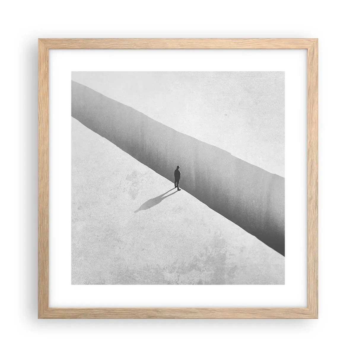 Affiche dans un chêne clair - Poster - Un objectif clair - 40x40 cm