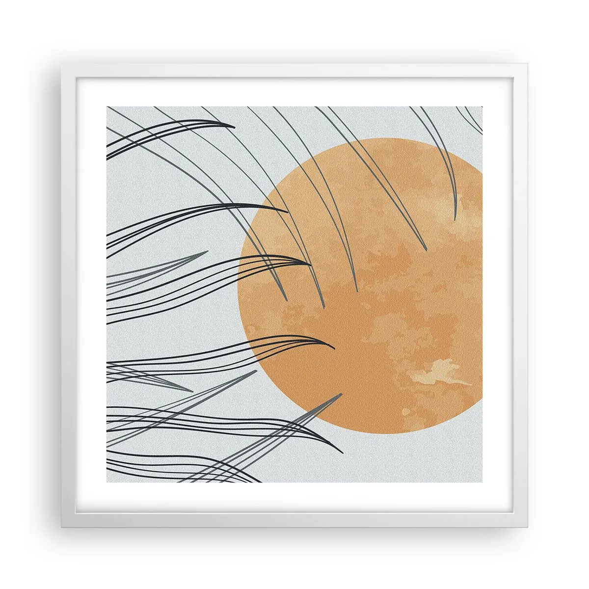 Affiche dans un cadre blanc - Poster - Toujours vers le soleil - 50x50 cm