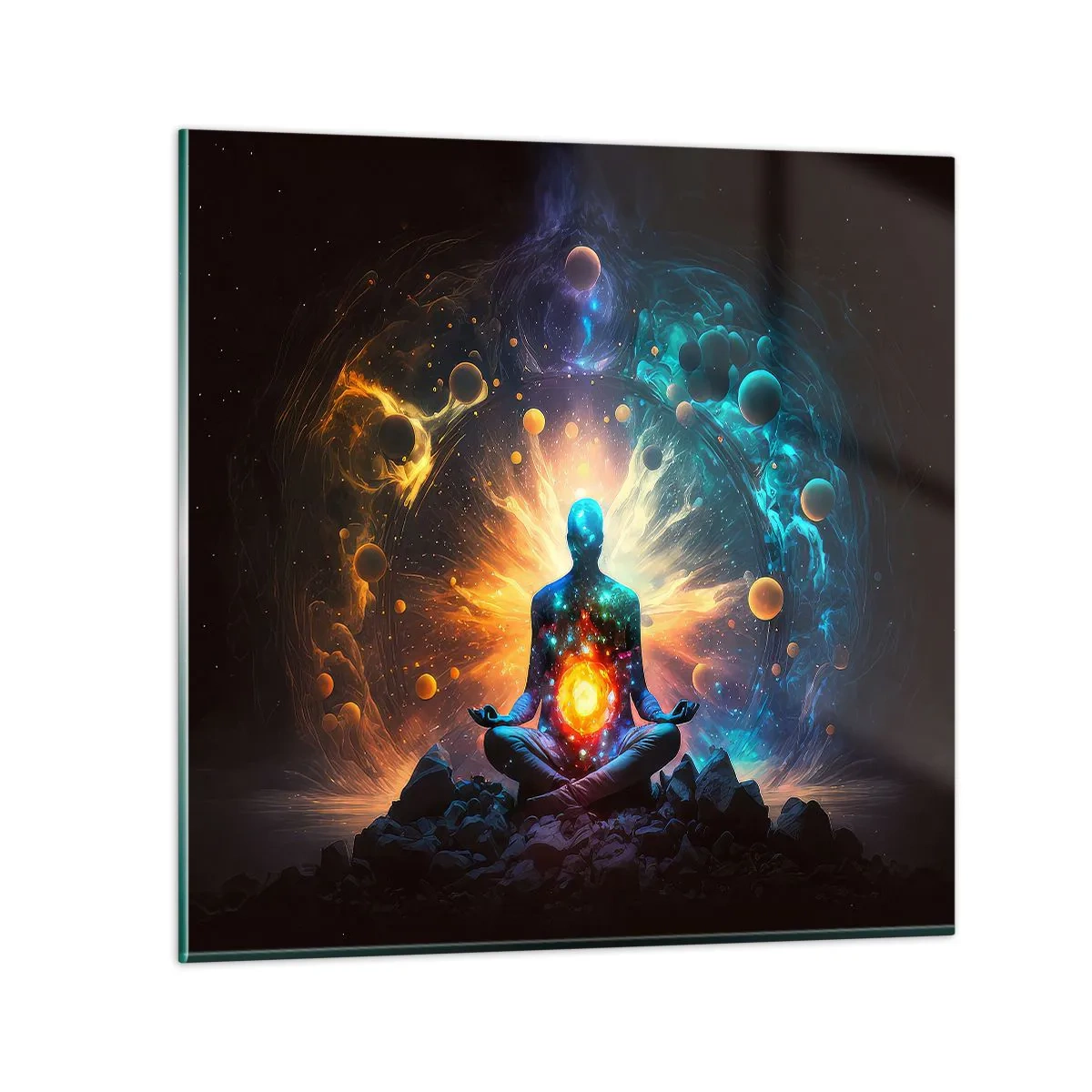 Impression sur verre - Image sur verre - Paix cosmique - 30x30 cm