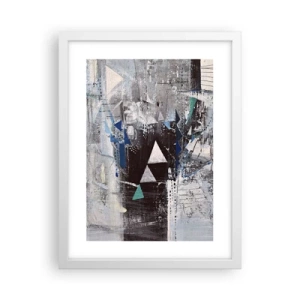 Affiche dans un cadre blanc - Poster - Ordre prioritaire des triangles - 30x40 cm