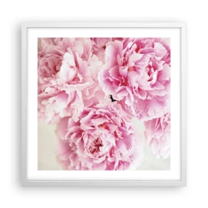 Affiche dans un cadre blanc - Poster - En glamour rose - 50x50 cm