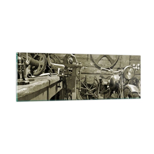 Impression sur verre - Image sur verre - Dans le hangar de l'oncle Władek - 90x30 cm