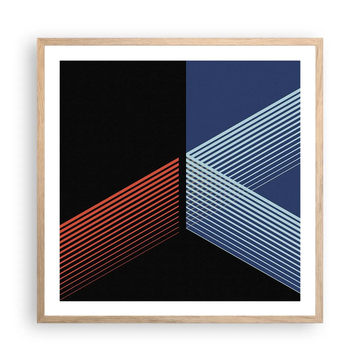 Affiche dans un chêne clair - Poster - Histoire simple - 60x60 cm