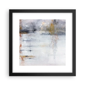 Affiche dans un cadre noir - Poster - Derrière l'air un rideau - 30x30 cm