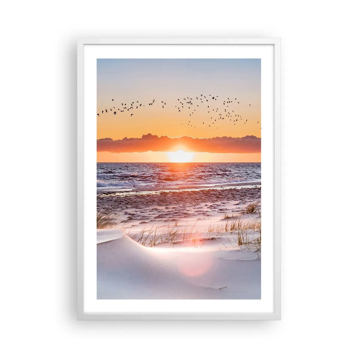 Affiche dans un cadre blanc - Poster - Paysage horizontal - 50x70 cm