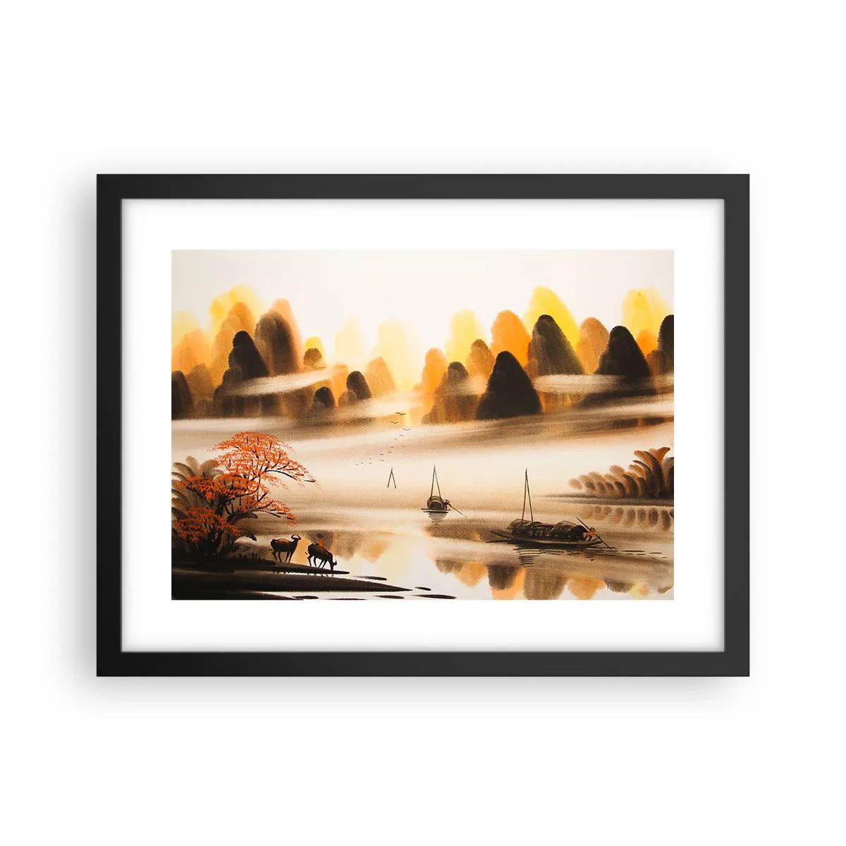 Affiche dans un cadre noir - Poster - Plus loin que l'Extrême-Orient - 40x30 cm