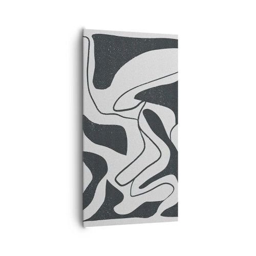Impression sur toile - Image sur toile - Amusement de labyrinthe abstrait - 65x120 cm