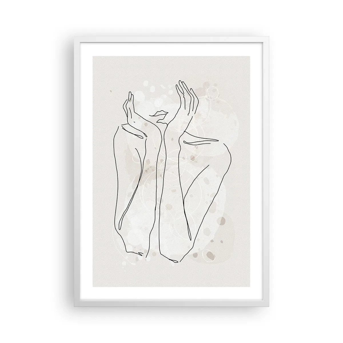 Affiche dans un cadre blanc - Poster - Instant de rêve - 50x70 cm