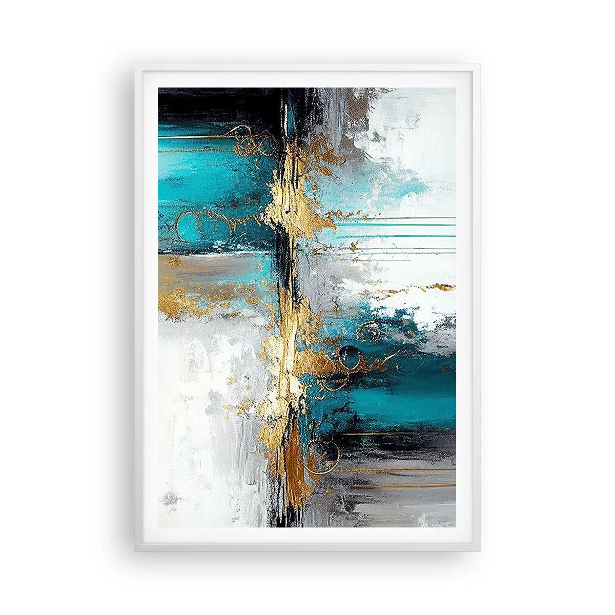 Affiche dans un cadre blanc - Poster - Tout coule - 70x100 cm