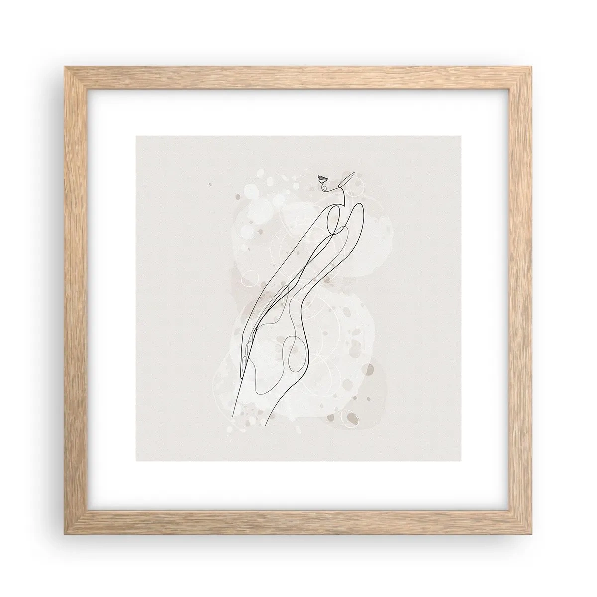 Affiche dans un chêne clair - Poster - Trompe l'oeil - 30x30 cm