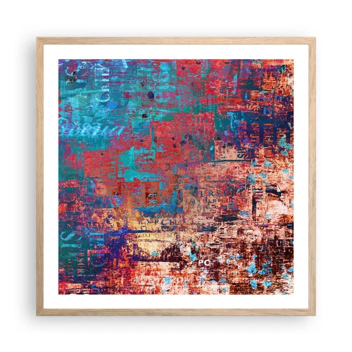 Affiche dans un chêne clair - Poster - Mémoire et oubli - 60x60 cm