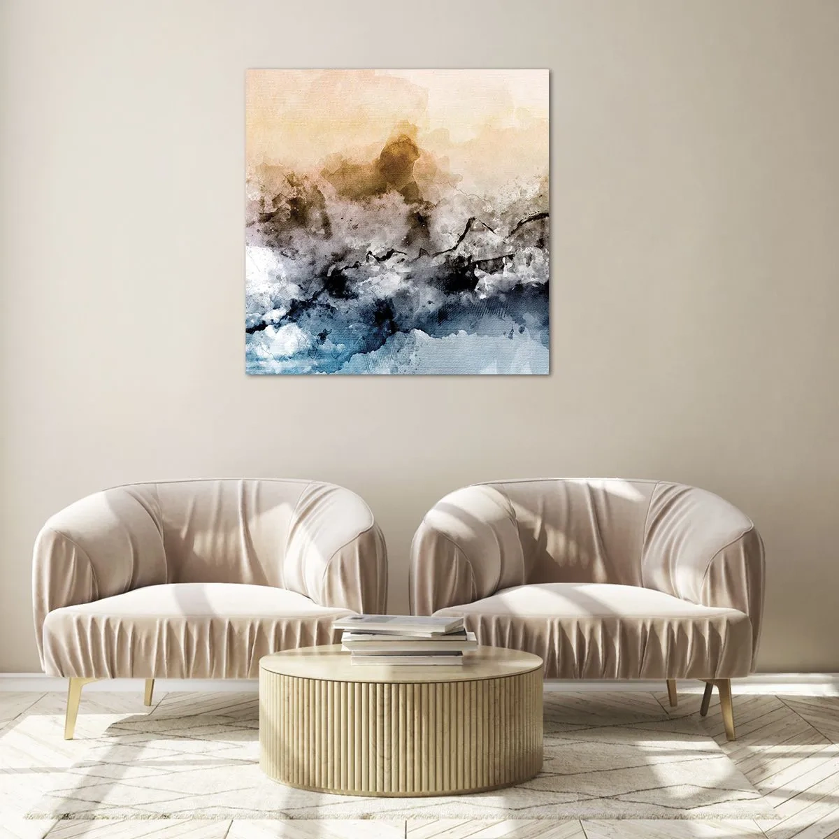 Impression sur verre - Image sur verre - Noyé dans un nuage de brouillard - 40x40 cm