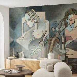 Papier peint sur mesure Premium Sand - Mosaïque d'esprit et de matière - Abstraction, Cubisme, Personnes