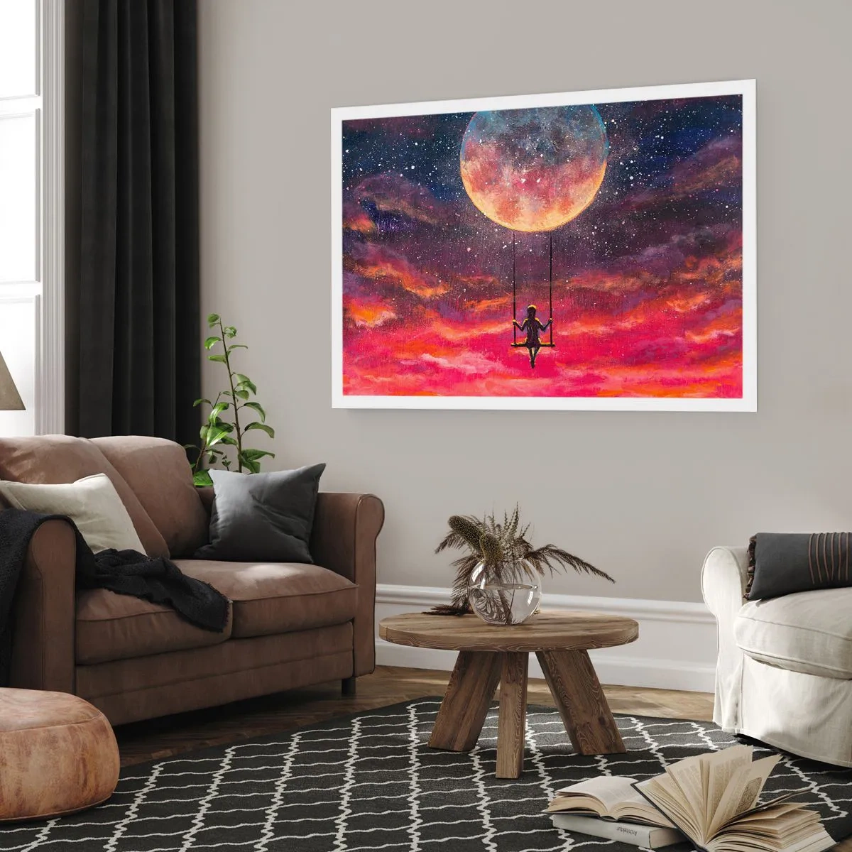 Affiche - Poster - Se balancer dans les nuages - 40x30 cm