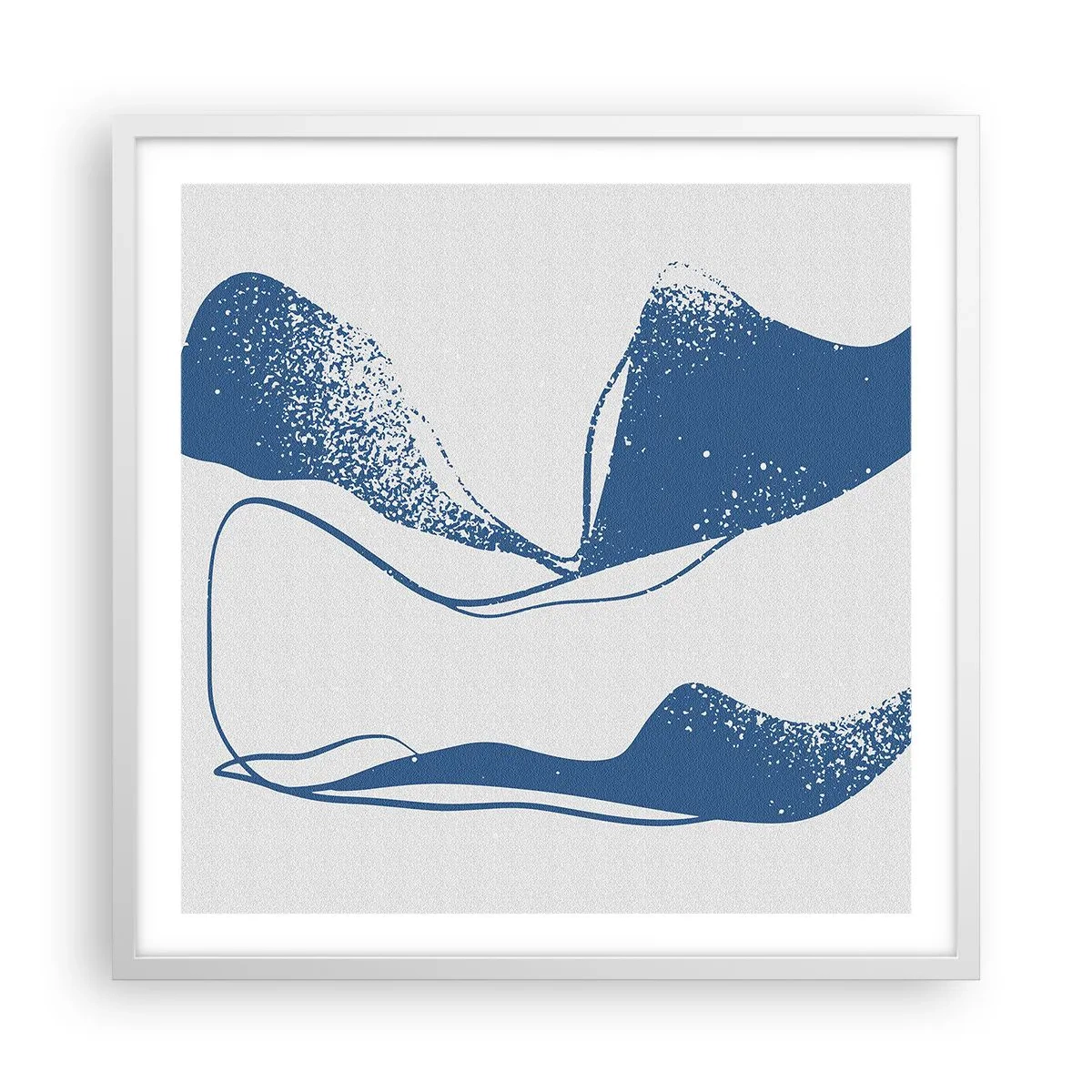 Affiche dans un cadre blanc - Poster - Abstraction ailée - 60x60 cm