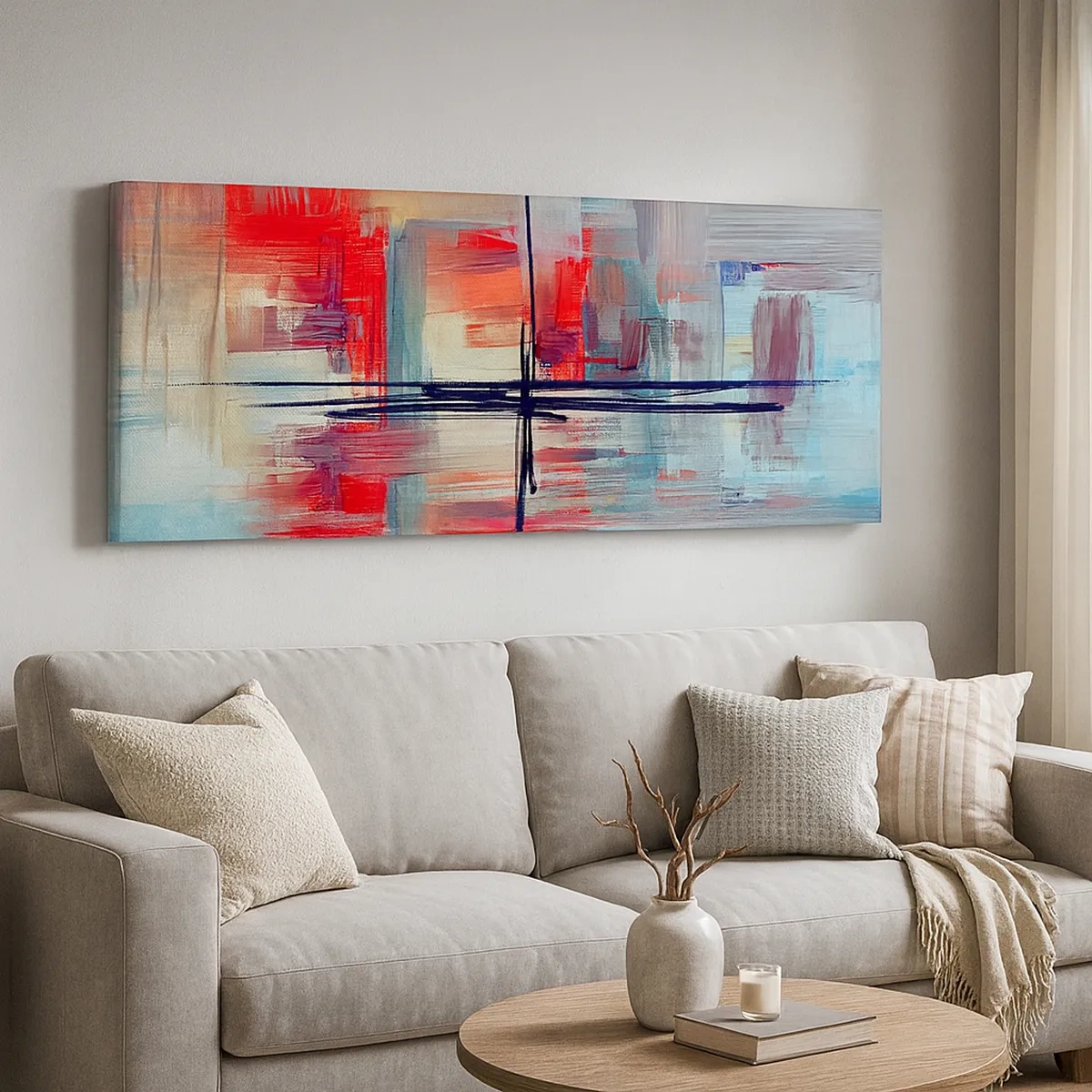 Impression sur toile - Image sur toile - Un paysage dans une dimension inconnue - 30x30 cm