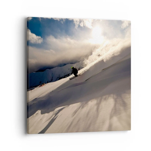 Impression sur toile - Image sur toile - Défi montagne accepté - 40x40 cm