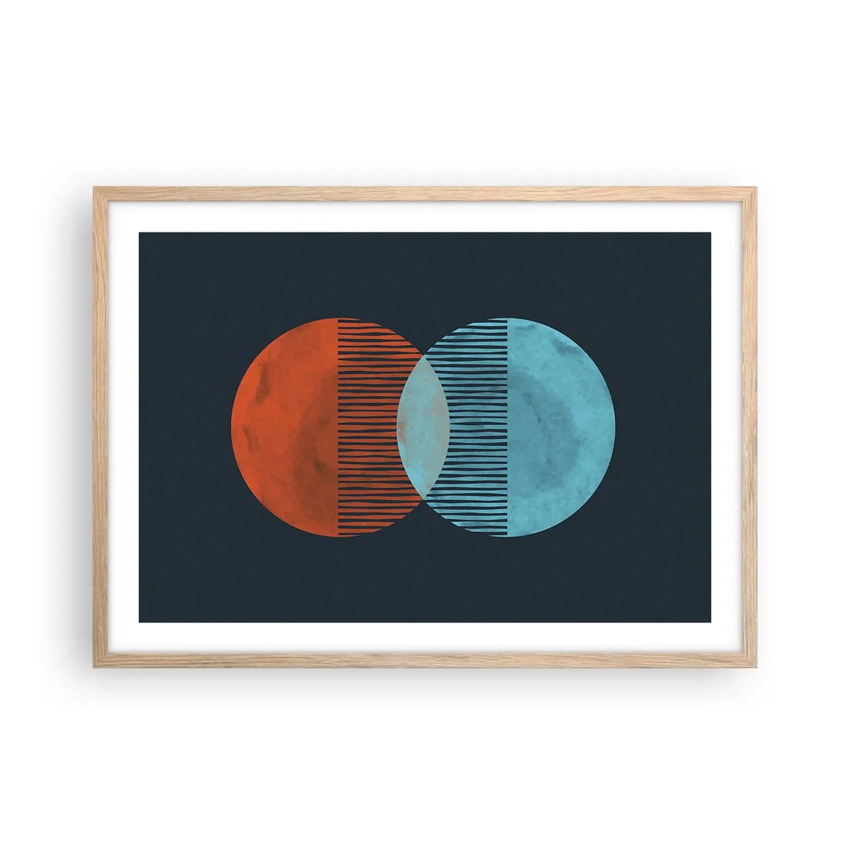 Affiche dans un chêne clair - Poster - Fantaisie astronomique - 70x50 cm