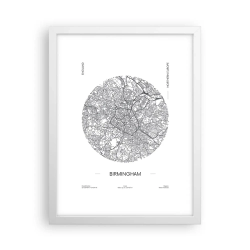 Affiche dans un cadre blanc - Poster - Anatomie de Birmingham - 30x40 cm